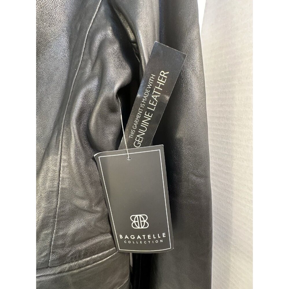 Bagatelle Size M 100% Leather Tailored Jacket Black TIMELESS, SOPHISTICATED!!🤩 - Picture 6 of 16